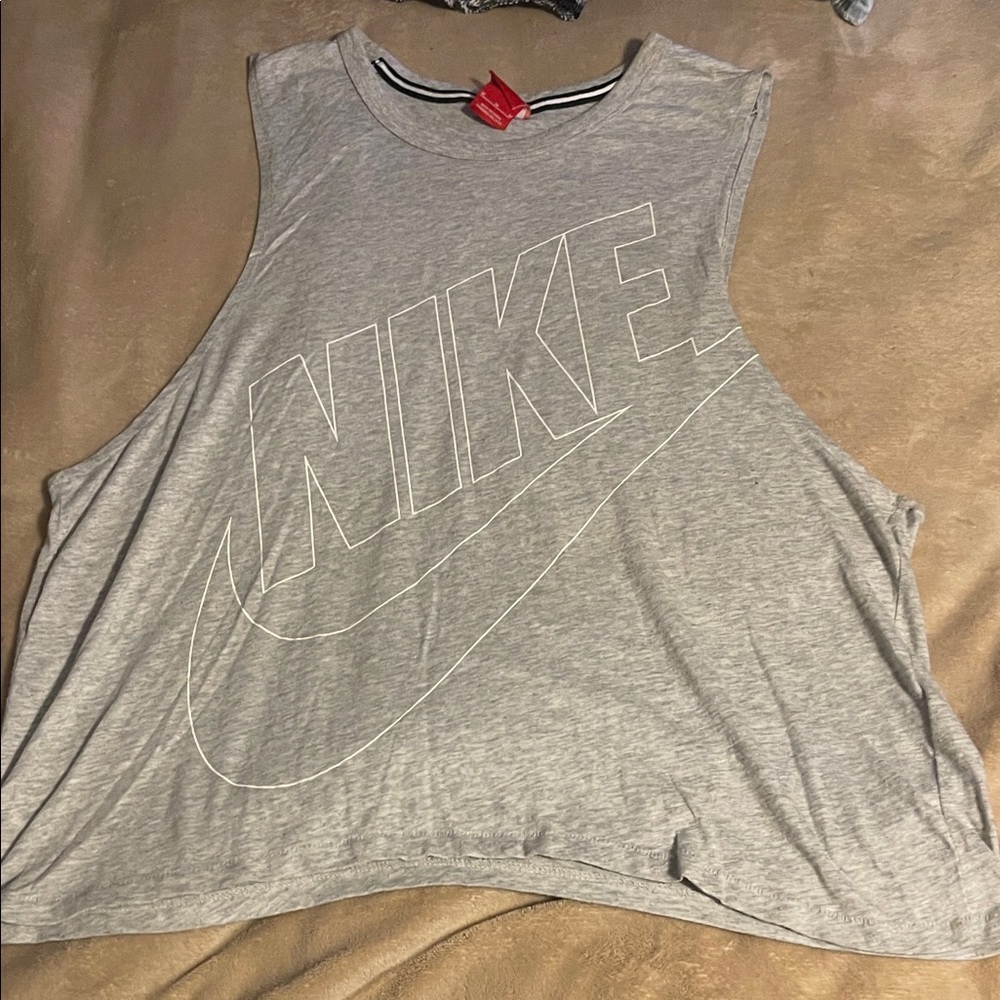 Nike Heather Gray Sleeveless Top